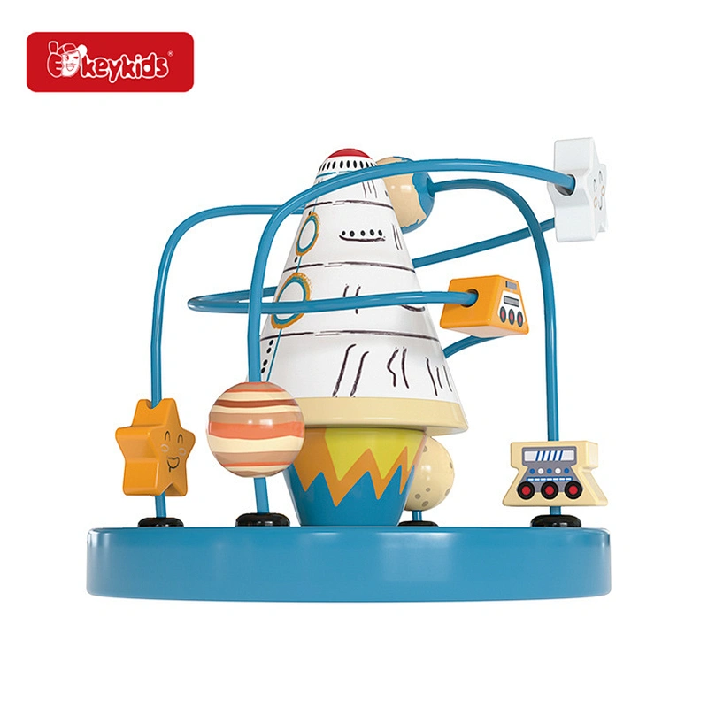 High Quality Early Education Toys Wooden Rolling Maze Game Bead Maze Toy For Kids W11B297